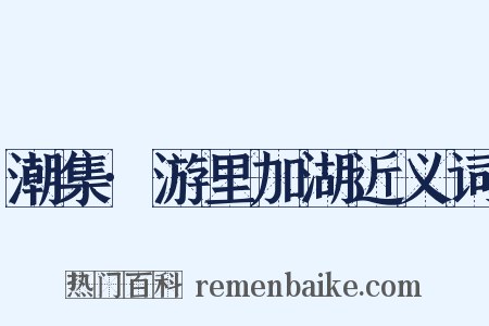潮集·游里加湖近义词是什么意思的图片